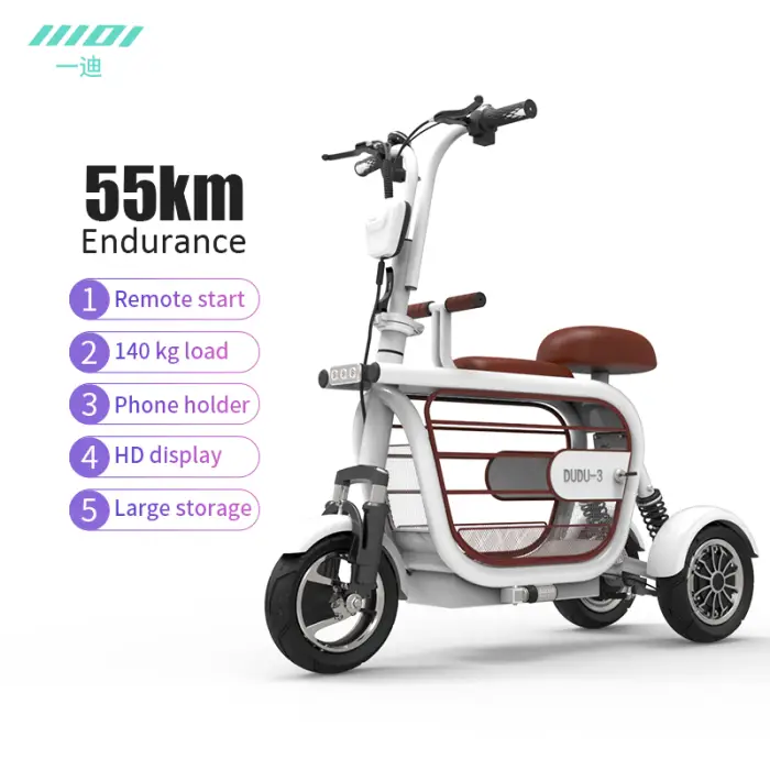 OEM Factory Electric Tricycle Supplier Three Wheels Electric Bike 48V 400W Ebike Electric Bicycle — image 3