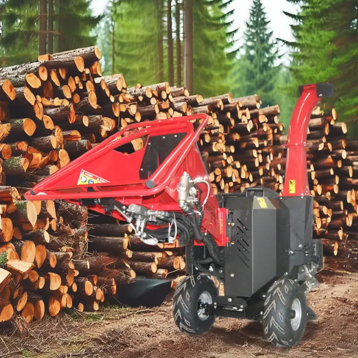 Customized Forestry Machinery 15hp Wood Chipper with Hydraulic Feed — image 3