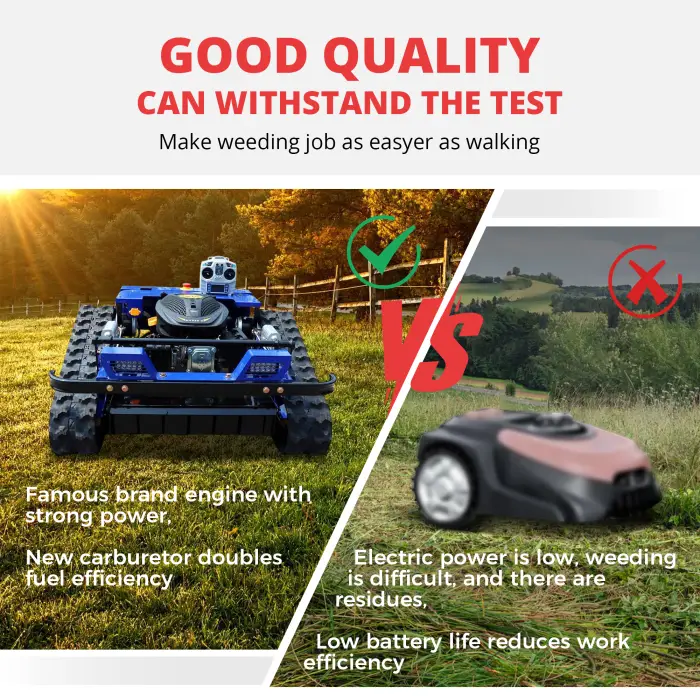Customized 550mm Remote Control Lawn Mower robot Brush Cutter for Slopes Hills Weeds Pasture Orchard Grass Cutting Machine Robot — image 4