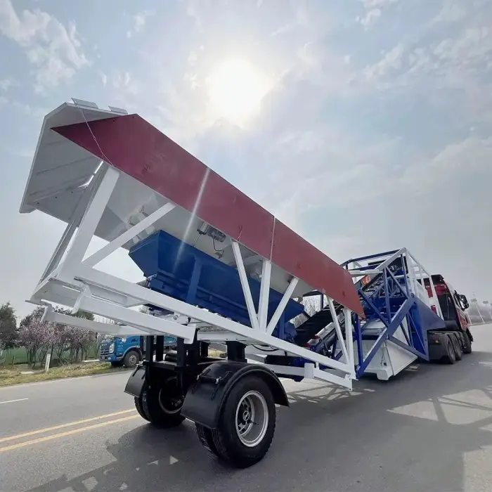 Mobile Wet Concrete Production Line Small Portable Batch Mix Plant All-Terrain Mobility High Capacity Construction Use Hot Deal — image 5
