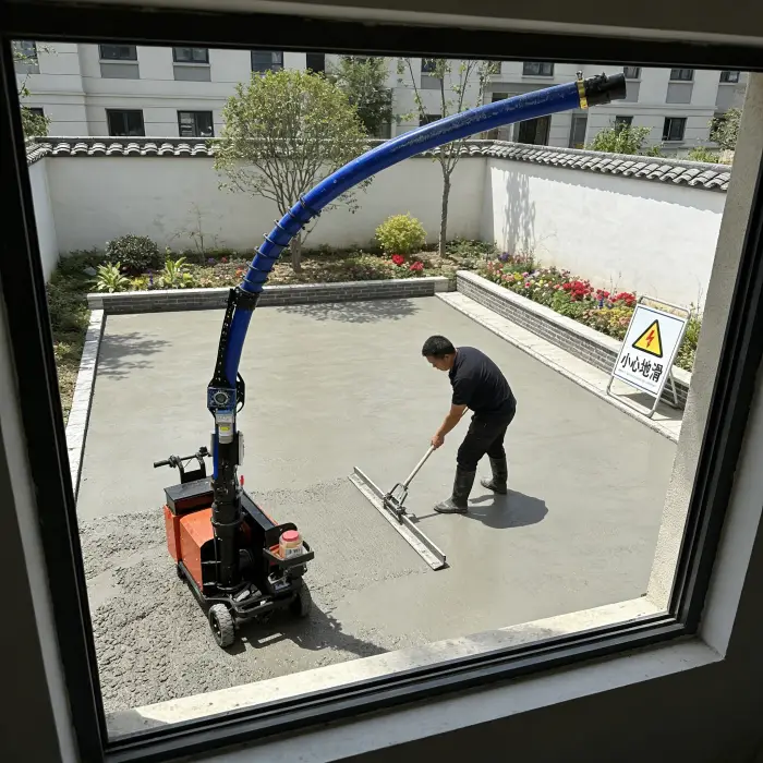 Secondary Structure Concrete Pump Engine Vertical Column Feeder Fine Aggregate Cement Transportation Arm Screw Pump — image 4