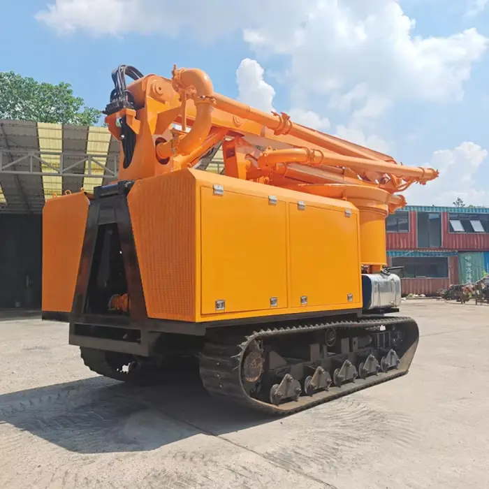 Crawler Type Boom Concrete Pump 85kW Diesel Engine 40m³ Capacity 2m³ Mixer 15m Boom for Road and Building Construction — image 6