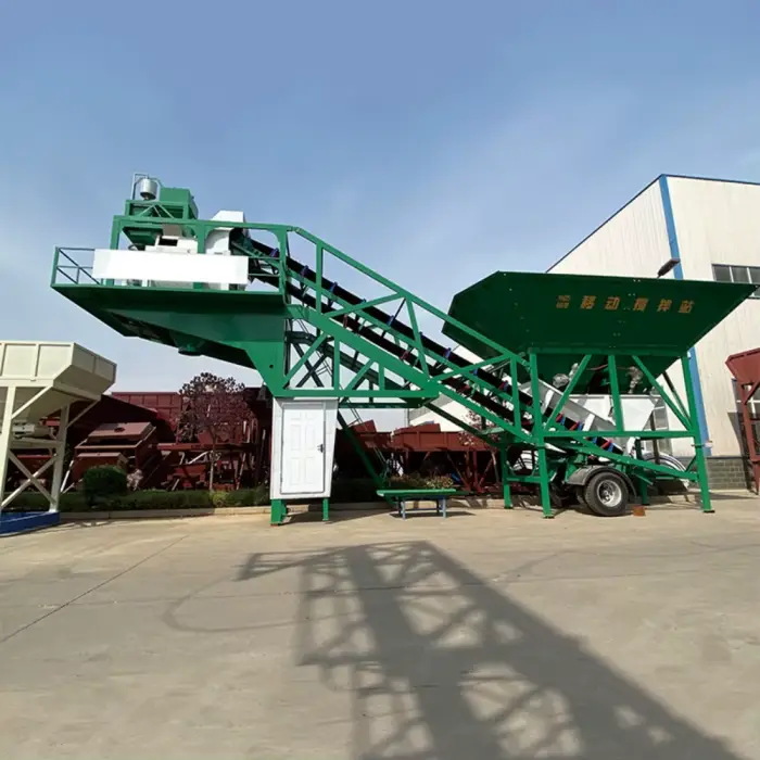 25-100m3/h Mobile Mixing Station Mini Concrete Plant High Efficiency Construction Equipment Silent Operation Low Maintenance — image 3