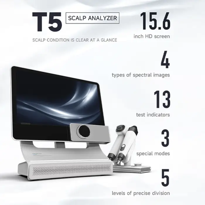 7 in 1 Multifunctional Analyzer Scalp Hair Analysis Loss Treatment Massager 200x Camera Beauty Machine — image 4