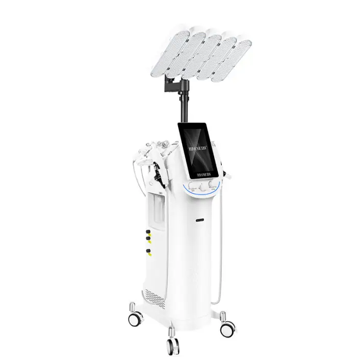 11 Handles Oxygen Facial Machine with PDT Light Therapy for Deep Cleansing Wrinkle Removal Acne Control & Skin Brightening — image 6