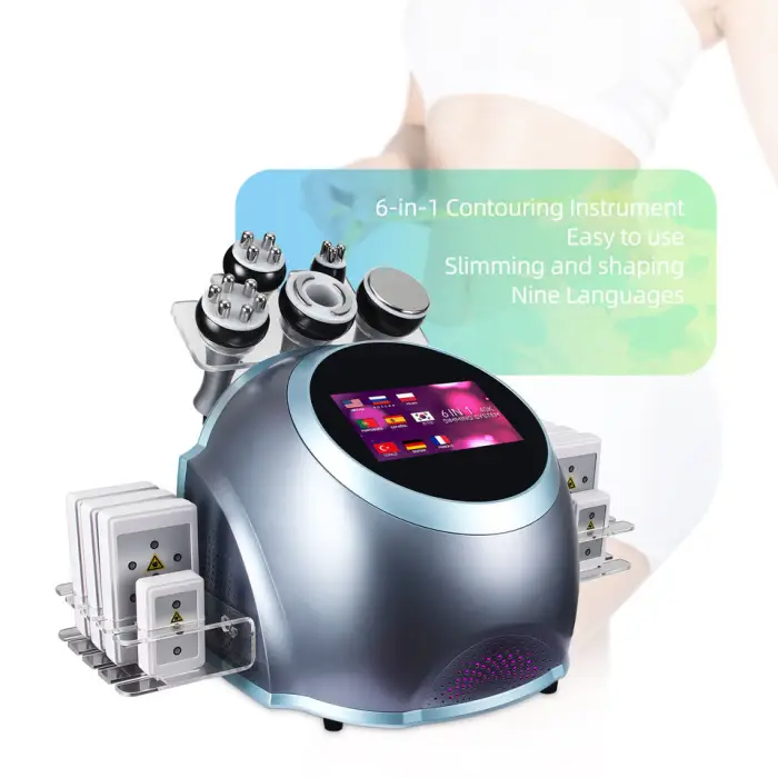 6 in 1 40K Cavitation RF Laser Slimming Machine Multifunctional Body Contouring & Skin Tightening Device for Salon & Home Use — image 4