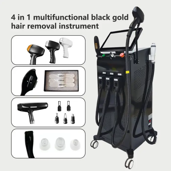 Multi-function 4-in-1 Diode Laser IPL Rf Laser Hair Removal Machine Construction for Body Hair Removal Skin Tightening — image 2