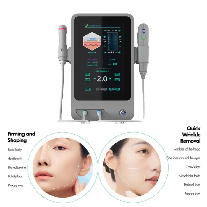 High Power Focused RF 7d 9d 12d HIFU Body Slimming Ultrasonic HIFU 8 Cartridge Shots Hifu Dark Circles Removal Machine — image 3