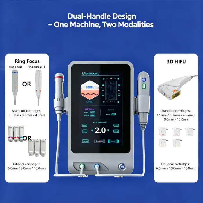 High Power Focused RF 7d 9d 12d HIFU Body Slimming Ultrasonic HIFU 8 Cartridge Shots Hifu Dark Circles Removal Machine — image 6