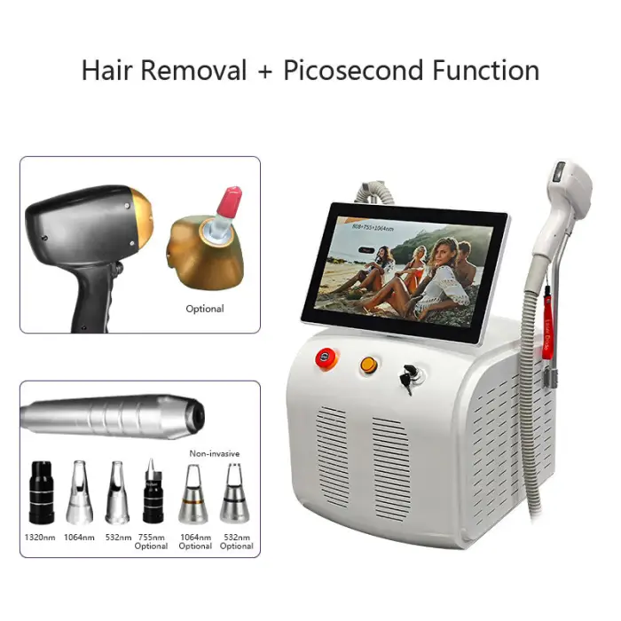 Certified Portable 808nm Diode Laser Hair Removal Machine Ndyag RF 4 Wavelengths 1000W/2000W/500W Power Options Beauty Equipment — image 7