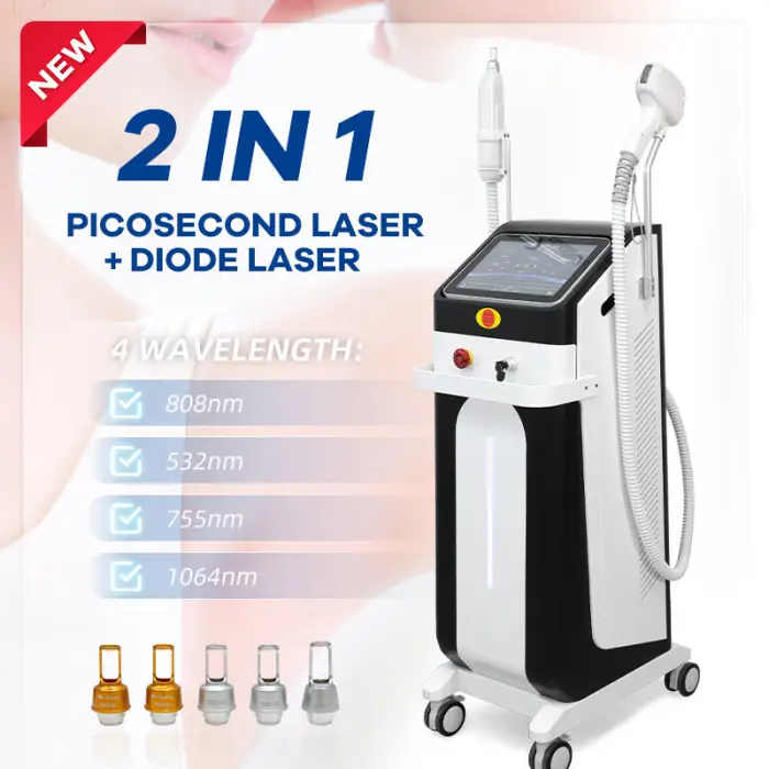 Newest Ice 1600w Diode Laser 808 Diode Laser Hair Removal Picosecond Tatoo Removal & Diode Lasersings Hair Removal Machine — image 3