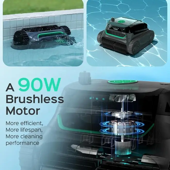 Automatic Rechargeable Pool Cleaning Robot for Efficient Bottom and Wall Debris Removal in All Pool Types — image 6