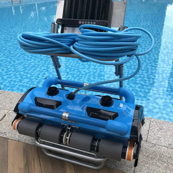 Pool Automatic Cleaning Robot Machine 2*2 Clean the Leaf Auto with Control Box Pool Wall Cleaning Robot — image 6