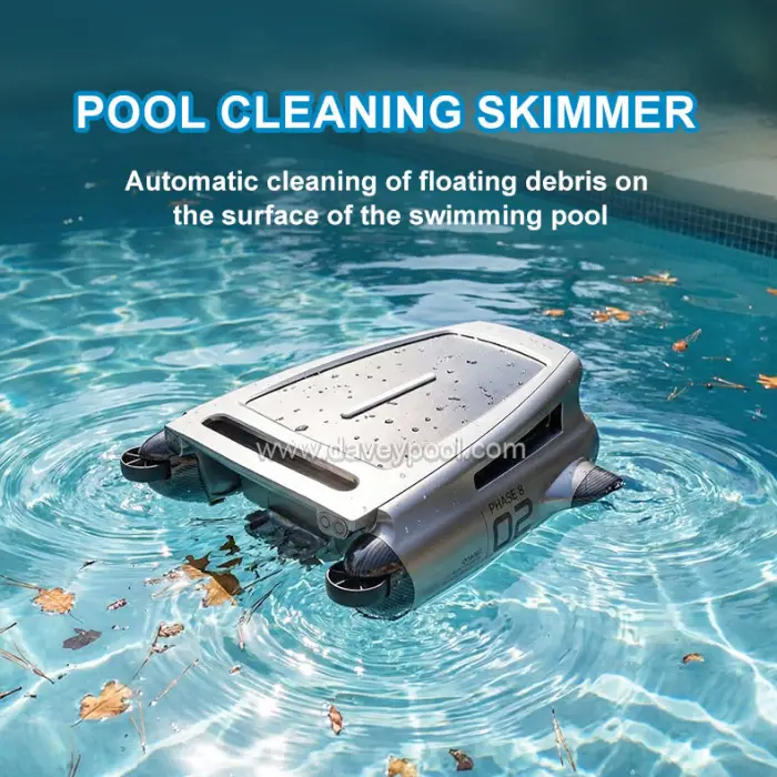 Automatic Solar Pool Surface Cleaner Robot, Efficient and Eco-Friendly Skimmer for Home and Commercial Pools — image 7