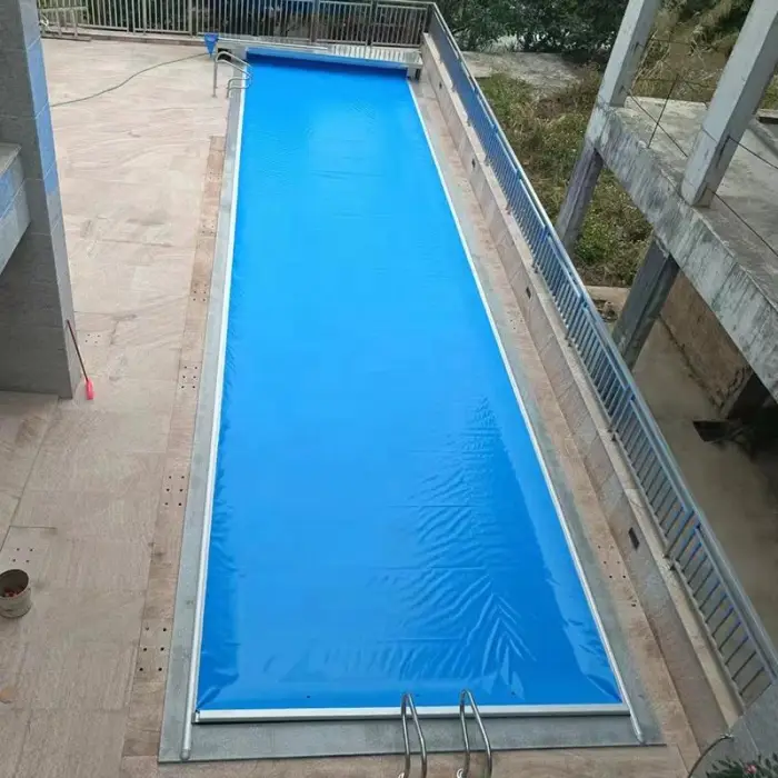 Chinese Factory Convenient and Durable Top-mounted Automatic Pool Cover Made of PVC for Swimming Pool Applications — image 5