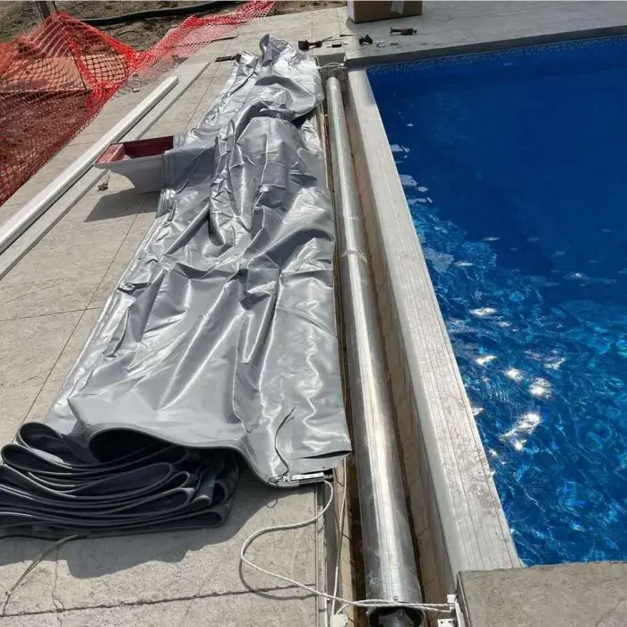 Chinese Factory Convenient and Durable Top-mounted Automatic Pool Cover Made of PVC for Swimming Pool Applications — image 6