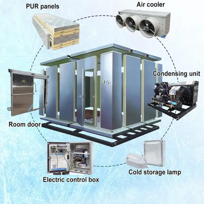20ft Vegetable  Fish Meat Fruit Food and Beverage Cold Room Storage Refrigerator Freezer Container Freezer Room Provided — image 6