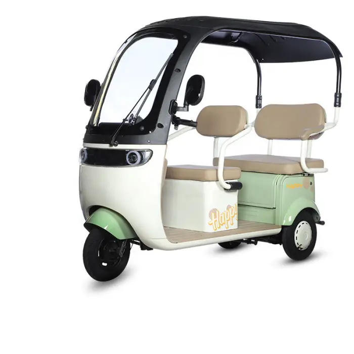 Cheap 3 Wheels Lithium Battery 3 Speed Double Row Seats Family Shuttle Passenger and Cargo Electric Tricycles — image 3