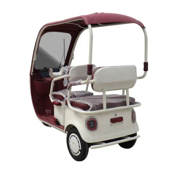 Cheap 3 Wheels Lithium Battery 3 Speed Double Row Seats Family Shuttle Passenger and Cargo Electric Tricycles — image 5