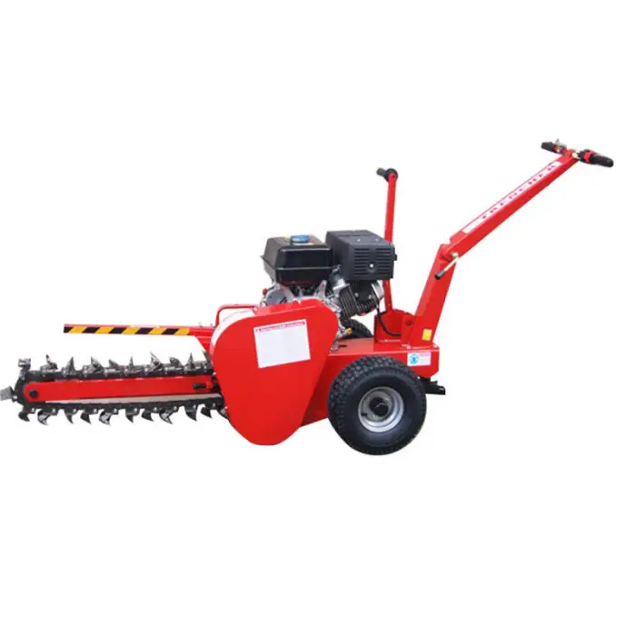 TR150 Mini Trencher Machine Walk Behind Digger with Single Chain Gear Core Components — image 4