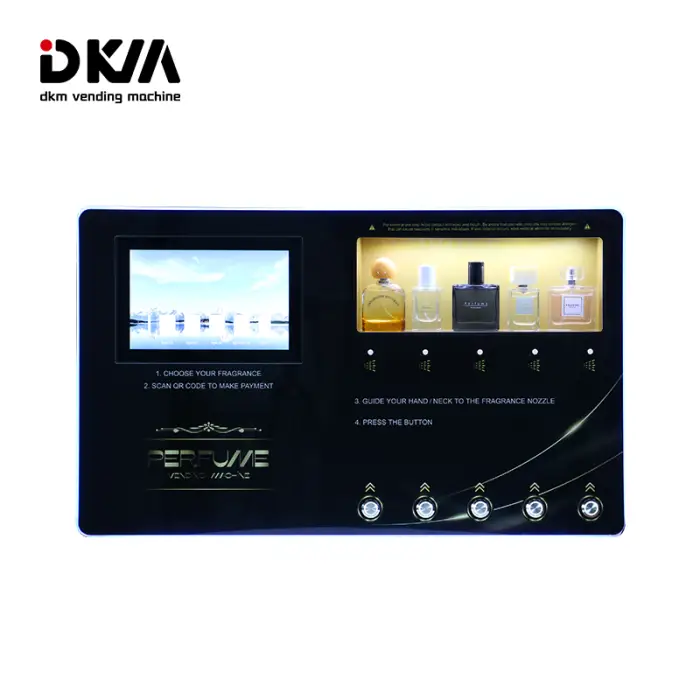 DKM High Quality Perfume Tester Wending Vending Machine Perfume Vendor Machine Spray With QR Code Payment — image 3