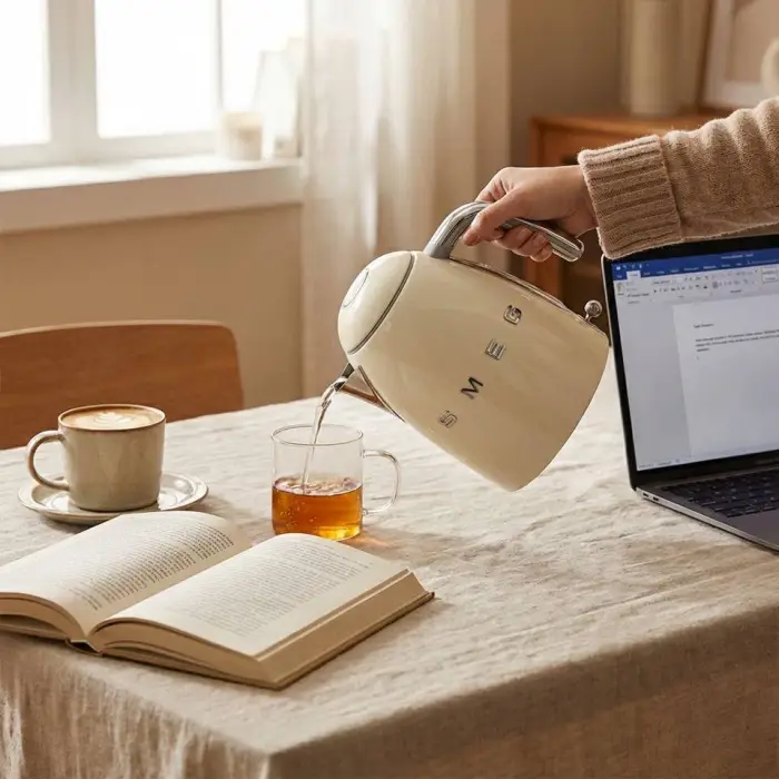 1.7L Stainless Steel Kettle Auto Shut Off Boil Dry Keep Warm With Scale Filter for Home Office 1.1.7L Large Capacity Stainless S — image 5