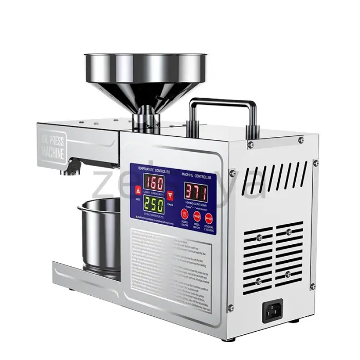 stainless steel oil press machine small intelligent peanut flaxseed sesame oil press safe use — image 6