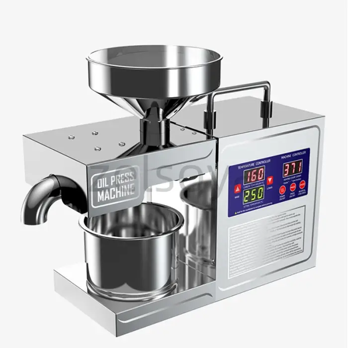 stainless steel oil press machine small intelligent peanut flaxseed sesame oil press safe use — image 7