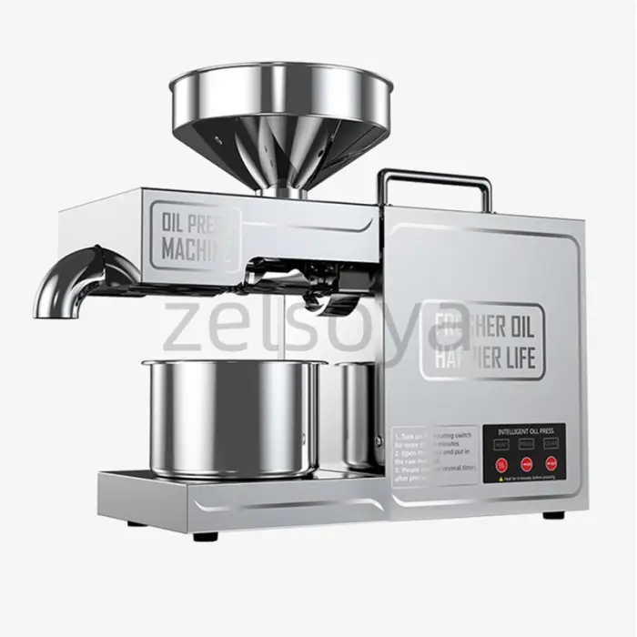 stainless steel oil press machine small intelligent peanut flaxseed sesame oil press safe use — image 8