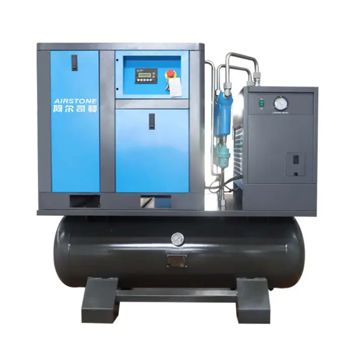 Airstone Small 7.5KW 10HP All in One Integrated Industrial Screw air Compressor With 300 Liters Tank and Refrigerated Dryer — image 3