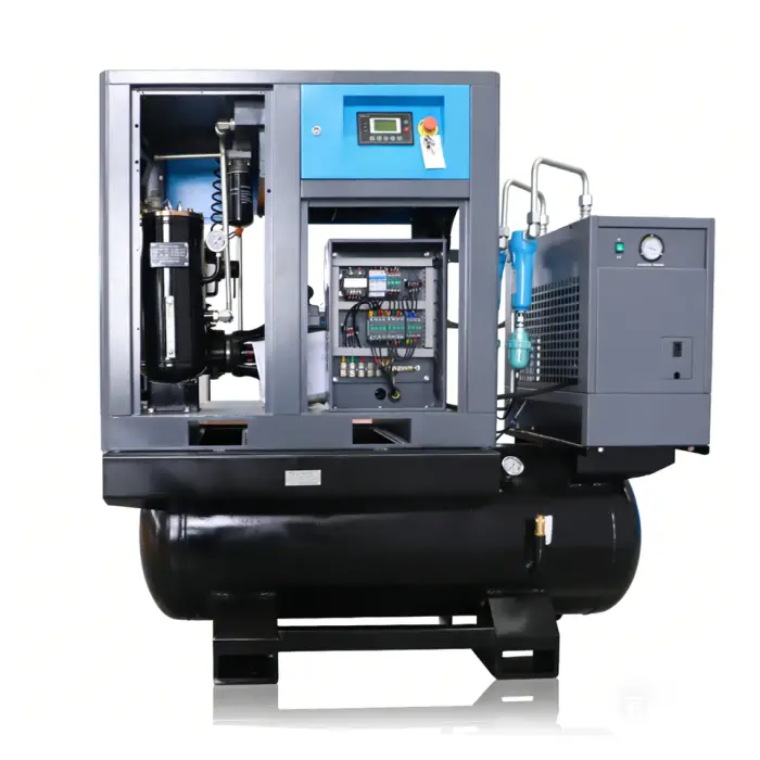 Airstone Small 7.5KW 10HP All in One Integrated Industrial Screw air Compressor With 300 Liters Tank and Refrigerated Dryer — image 4