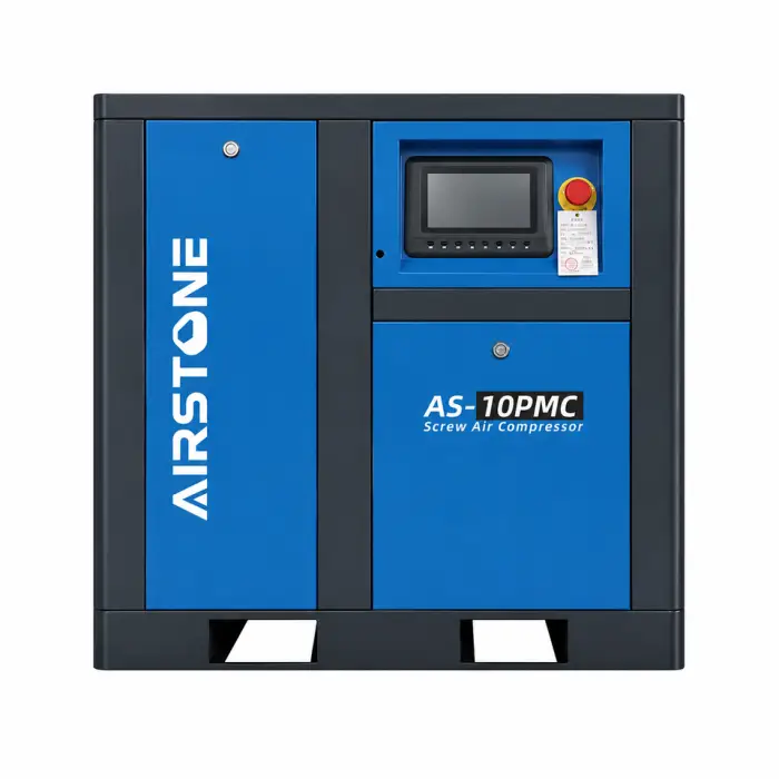 Airstone Factory Direct Sale 7.5KW 10HP 380V 7-10Bar Energy-saving PM VSD Oil Injected Industrial Screw air Compressor — image 3