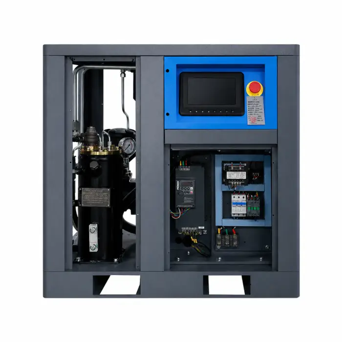 Airstone Factory Direct Sale 7.5KW 10HP 380V 7-10Bar Energy-saving PM VSD Oil Injected Industrial Screw air Compressor — image 4