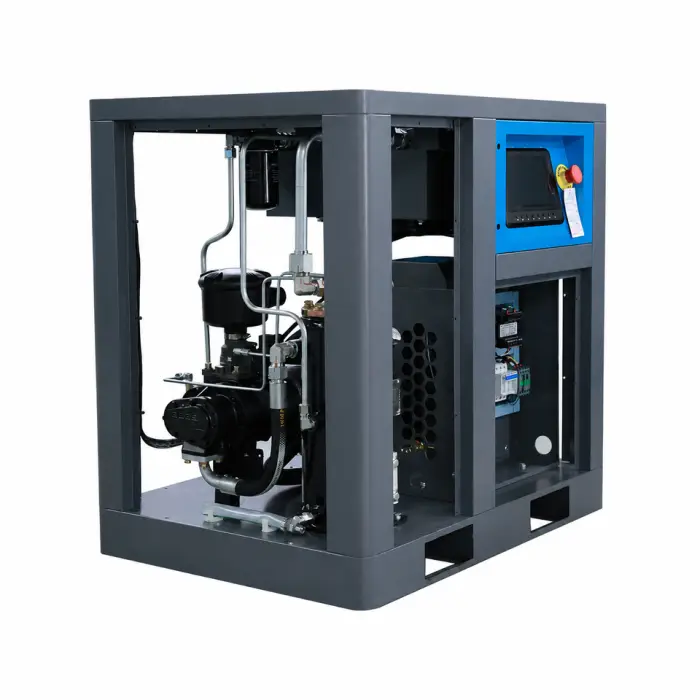 Airstone Factory Direct Sale 7.5KW 10HP 380V 7-10Bar Energy-saving PM VSD Oil Injected Industrial Screw air Compressor — image 5