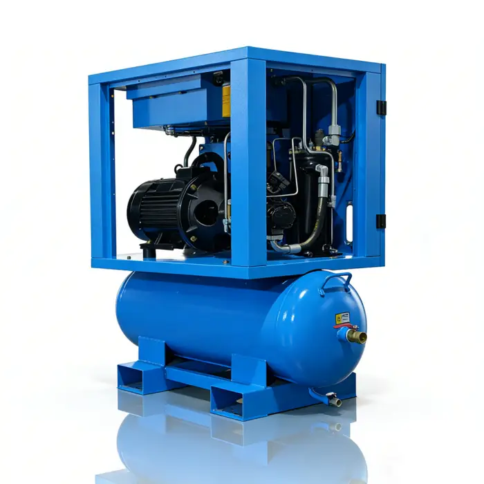 Easy Installation High Pressure Good Quality High Efficiency 15kw 20HP Fixed Speed Screw Type Air Motor Engine Air Compressor — image 3