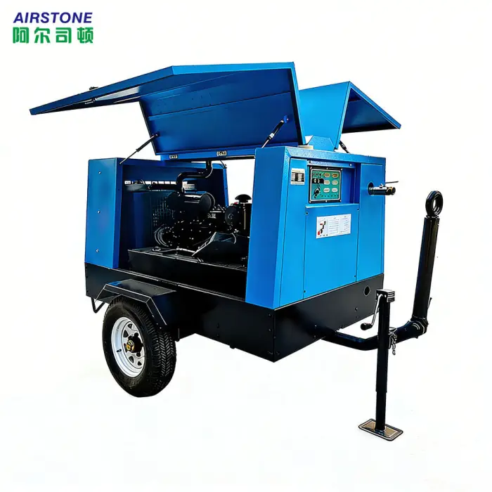 Airstone 5m³/min 8bar Diesel Portable Rotary Screw Air Compressor for Construction and Mining — image 3