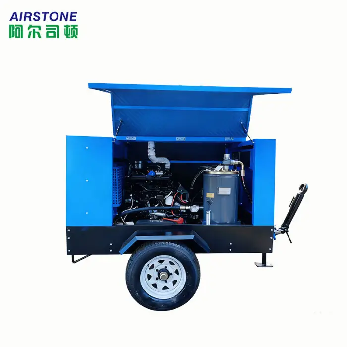 Airstone 5m³/min 8bar Diesel Portable Rotary Screw Air Compressor for Construction and Mining — image 5