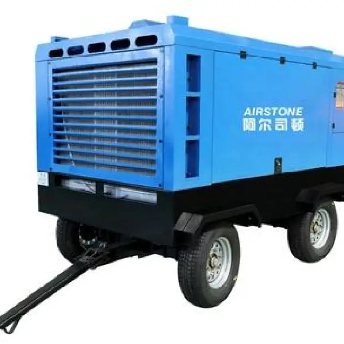 Airstone 18Bar 350CFM Lubricated Diesel Portable Air Compressor with Air End Bearing & Motor for Water Well Hole Drill — image 3