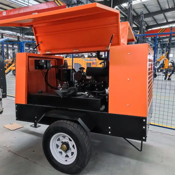 Airstone Portable Mobile Movable Diesel Engine Screw Air Compressor for Mining Industrial Heavy Duty 185 Cfm — image 3