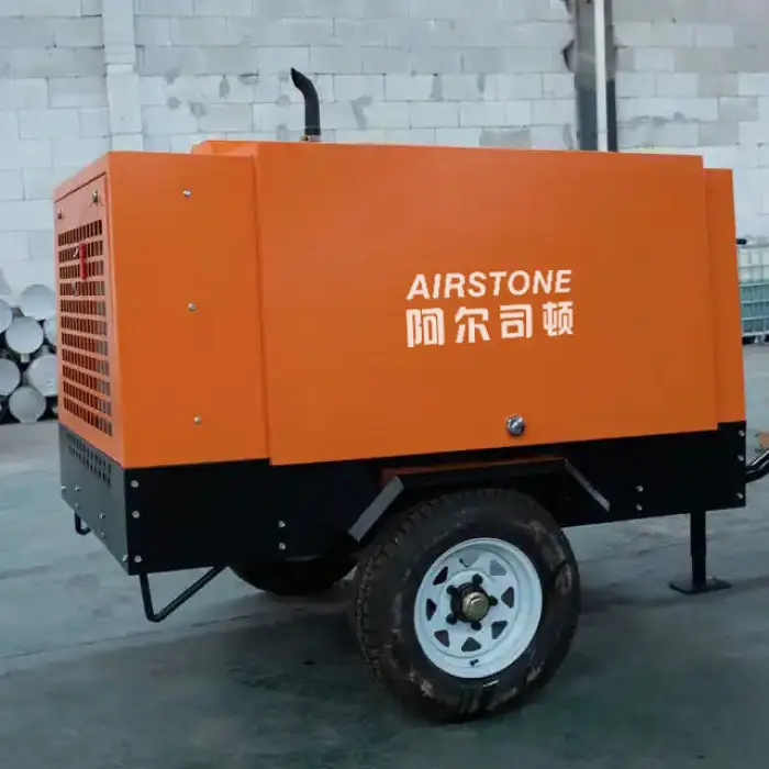 Airstone Portable Mobile Movable Diesel Engine Screw Air Compressor for Mining Industrial Heavy Duty 185 Cfm — image 6