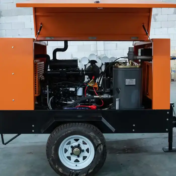 Airstone Portable Mobile Movable Diesel Engine Screw Air Compressor for Mining Industrial Heavy Duty 185 Cfm — image 7