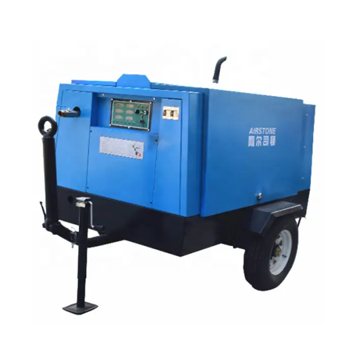37KW to 60KW Portable Diesel Screw Air Compressor All-in-One 185 CFM Generator with Essential Motor Core Components — image 4