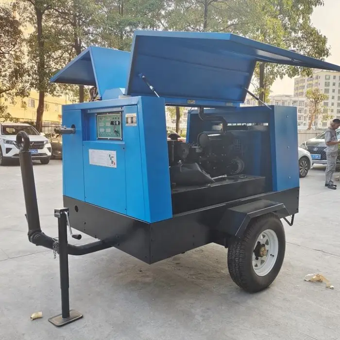 37KW to 60KW Portable Diesel Screw Air Compressor All-in-One 185 CFM Generator with Essential Motor Core Components — image 5