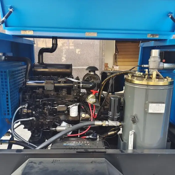 37KW to 60KW Portable Diesel Screw Air Compressor All-in-One 185 CFM Generator with Essential Motor Core Components — image 6
