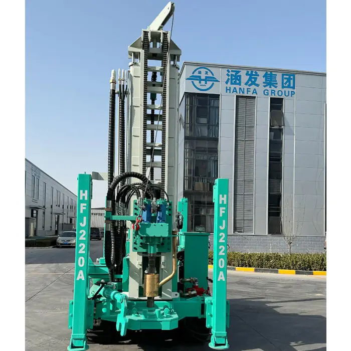 HFJ220A Factory Direct Sale Max 220m Portable Water Well Borehole Drilling Machine Automatic 56KW Diesel Drilling Rig — image 3