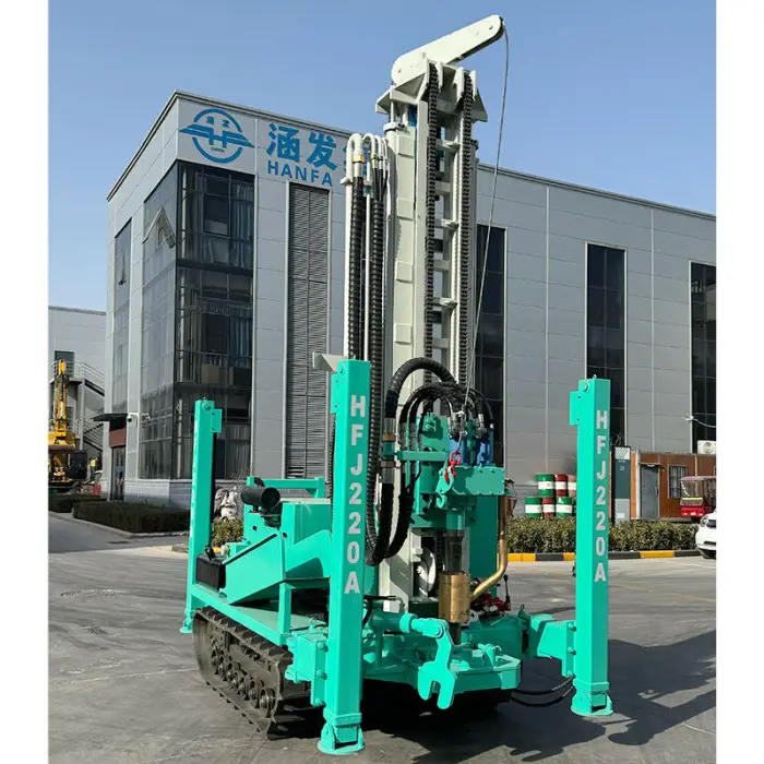 HANFA Factory Hydraulic Drilling Rig 100m 200m 300m 400m Crawler Water Well Drilling Rig for Sale — image 3