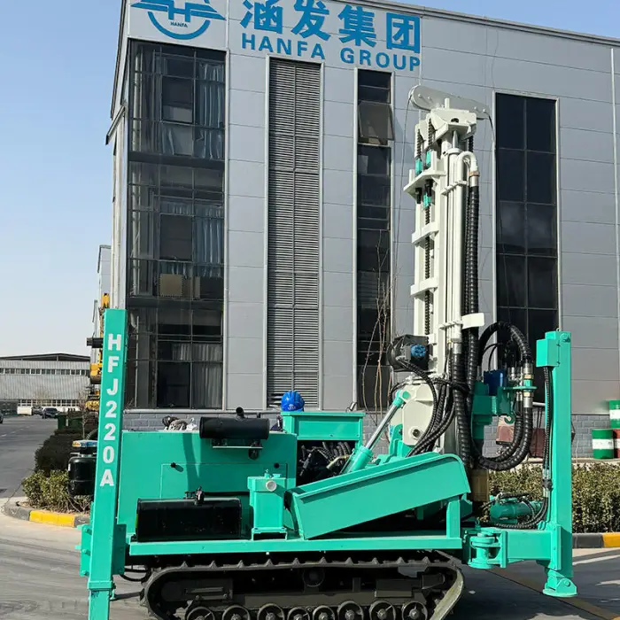 HANFA Factory Hydraulic Drilling Rig 100m 200m 300m 400m Crawler Water Well Drilling Rig for Sale — image 7