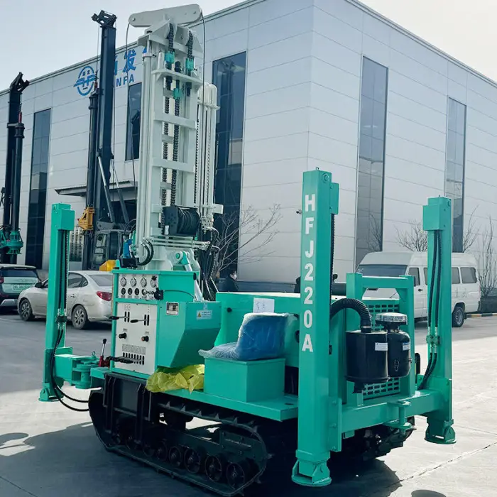 HANFA Factory | HFJ Series Crawler Mounted Dth 100-500m Water Well Drilling Rig for Sale — image 7