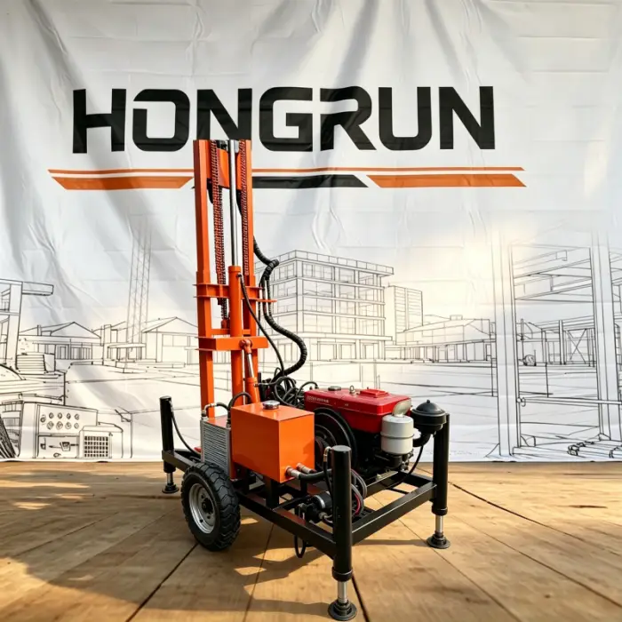160m Deep Drilling Rig with 25HP CHANGCHAI Engine, 100-300mm Drilling Diameter 900kg Water Well Drilling Machine — image 6