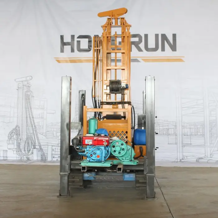Shandong HR Diesel DTH Drill Rig for Water Well Deep Hole Drilling Max 180m Depth Motor & Pump Included Easy Operation — image 4